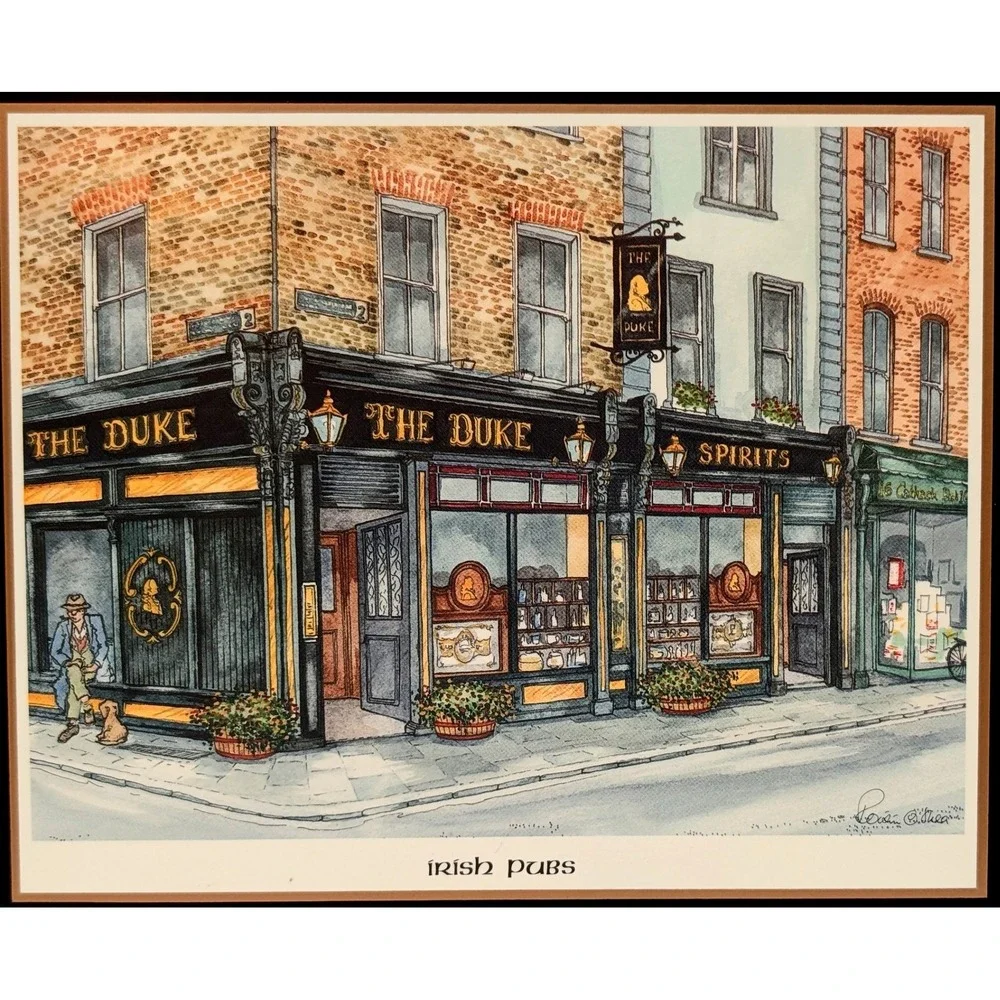 Vintage Pimpernel Irish Pubs Placemats Set of 6 Cork Backed Dublin Scenes